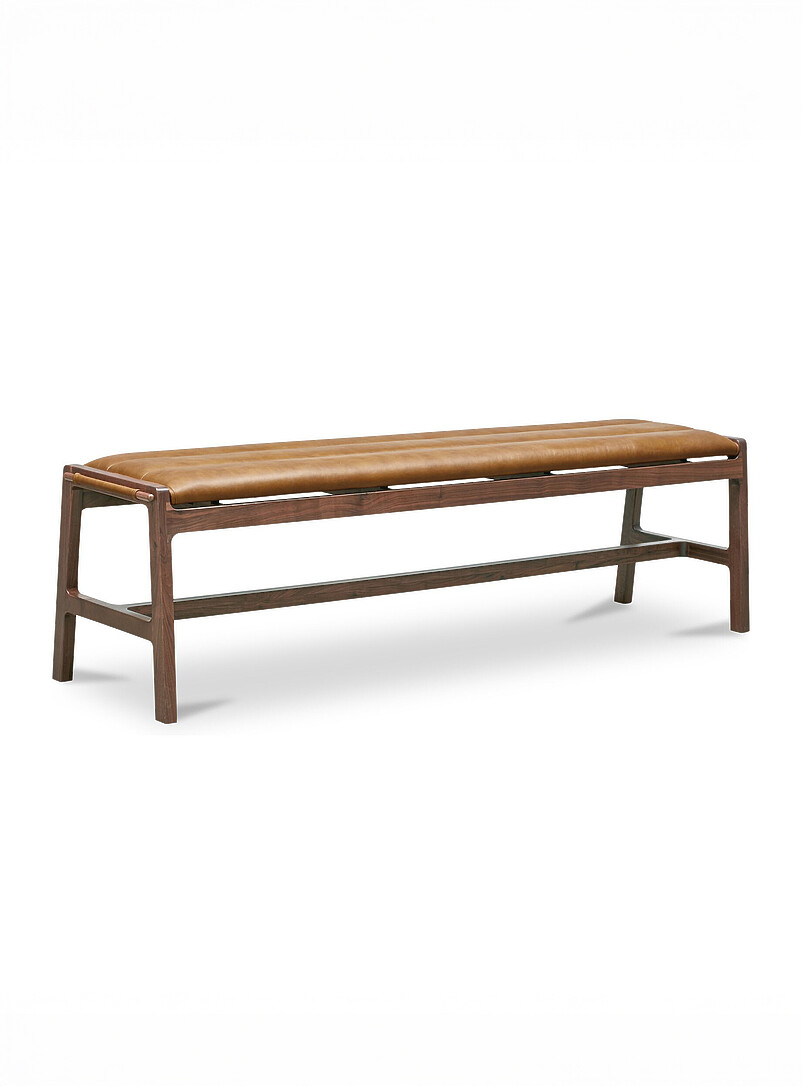 Aura walnut wood bench product image 2