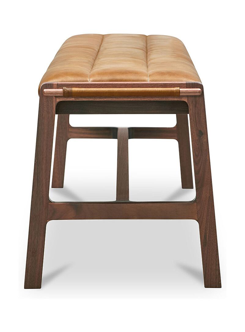 Aura walnut wood bench product image 3