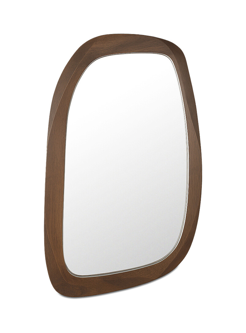 Irregular curves mango wood mirror product image 2