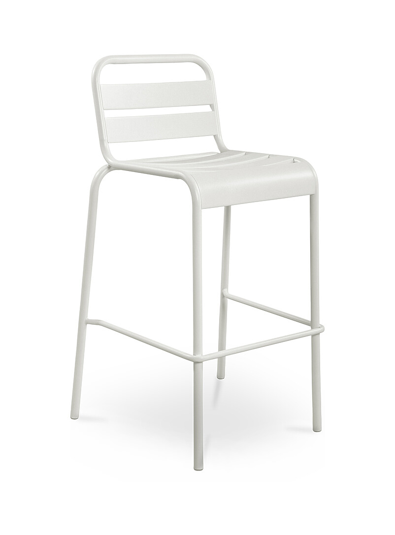 Kade outdoor slatted bar chairs Set of 2 product image 3
