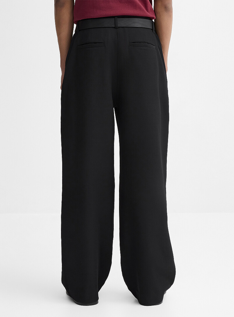 Djab: Le pantalon large twill souple <b>Coupe Dalston - Large &agrave; plis</b> Chocolat - Espresso pour homme