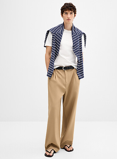 Soft twill wide pant <b>Dalston fit - Wide & pleated</b>