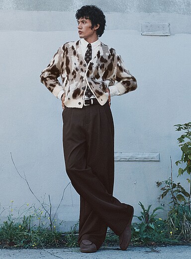 Soft twill wide pant <b>Dalston fit - Wide & pleated</b>