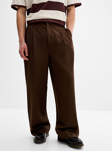 Soft twill wide pant <b>Dalston fit - Wide & pleated</b>