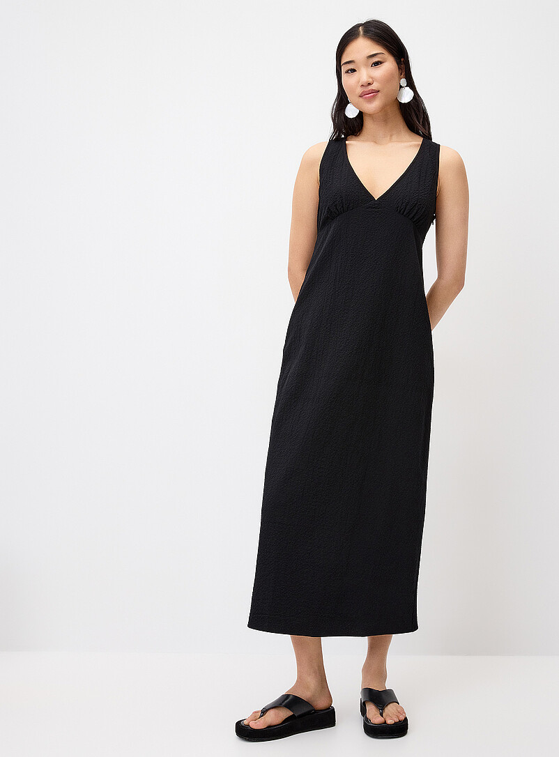 Seersucker maxi dress product image (primary)