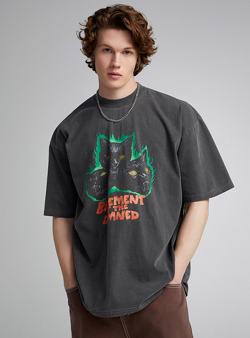 Djab Black Demonic cats T-shirt for men