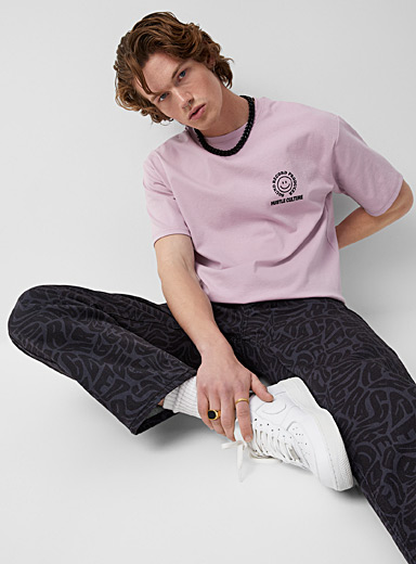 Djab Pink Hip Hop Cat T-shirt for men