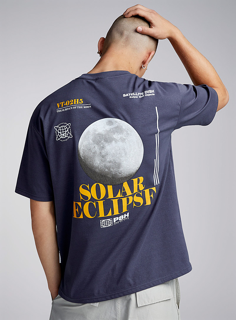 PLUS 82 HIYA Dark Grey Solar Eclipse T-shirt for men