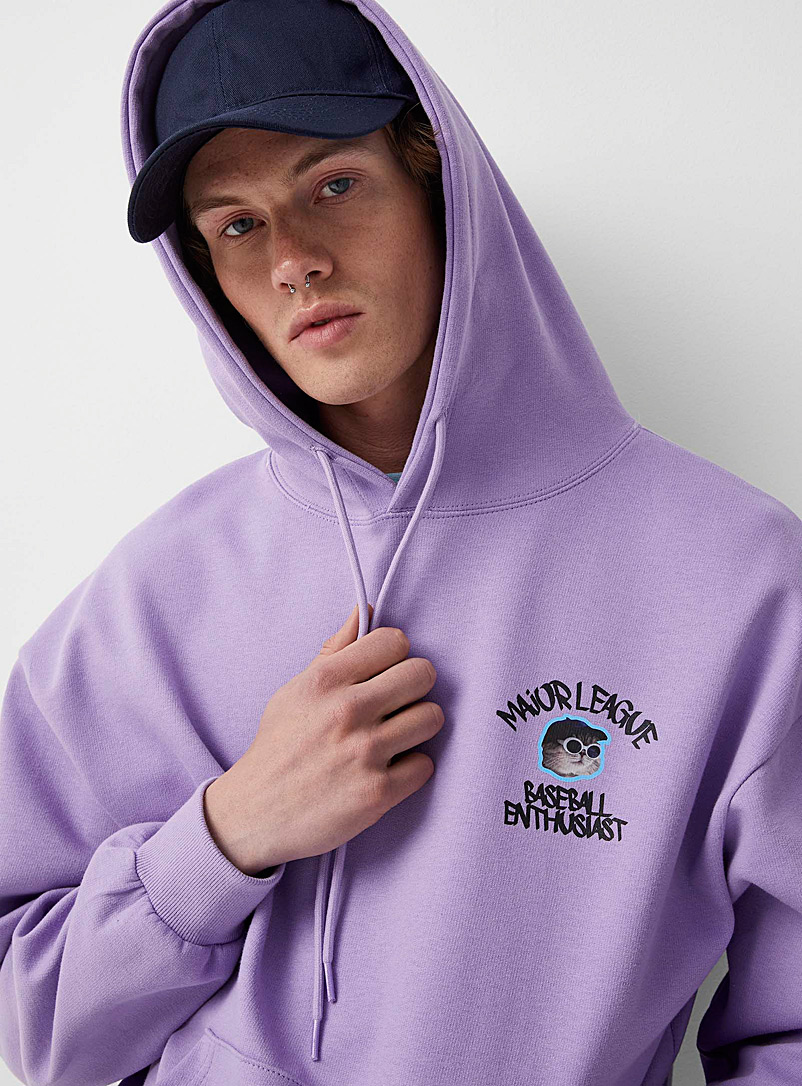 Djab Lilacs Baseball Cat hoodie for men