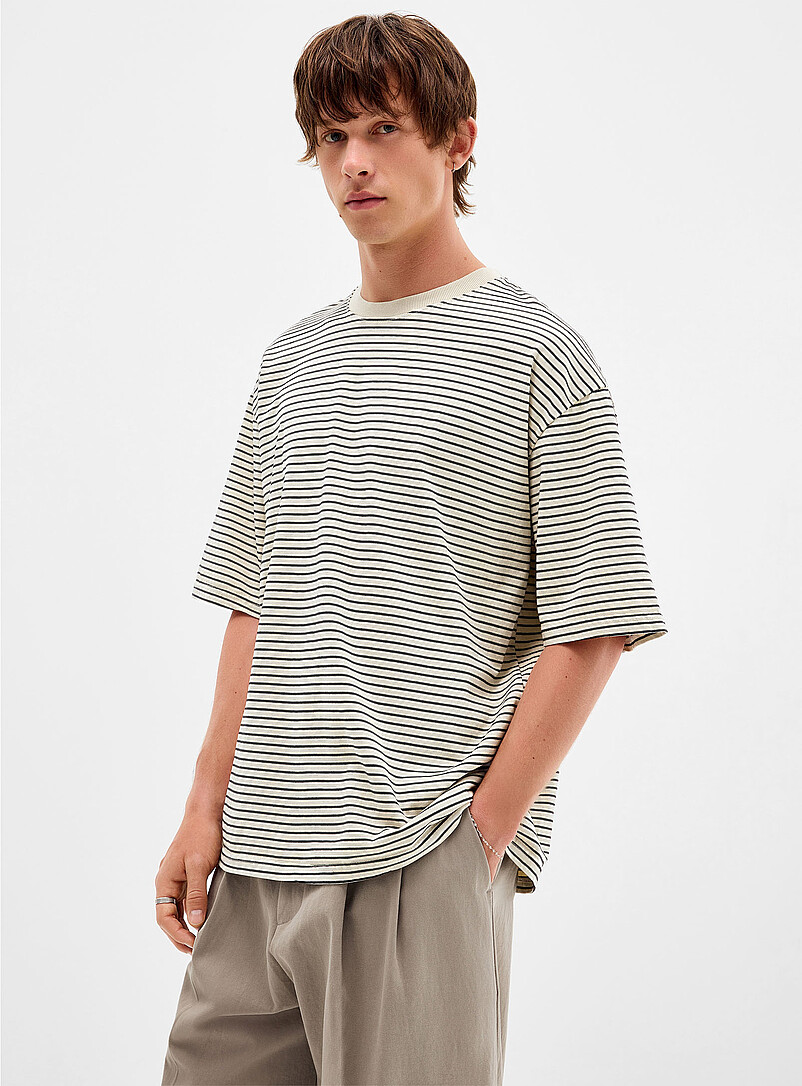 Faded striped T-shirt Imported from Seoul product image (primary)