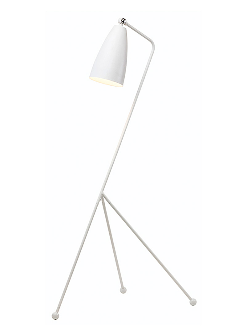 Nuevo White Lucille steel minimalist standing lamp