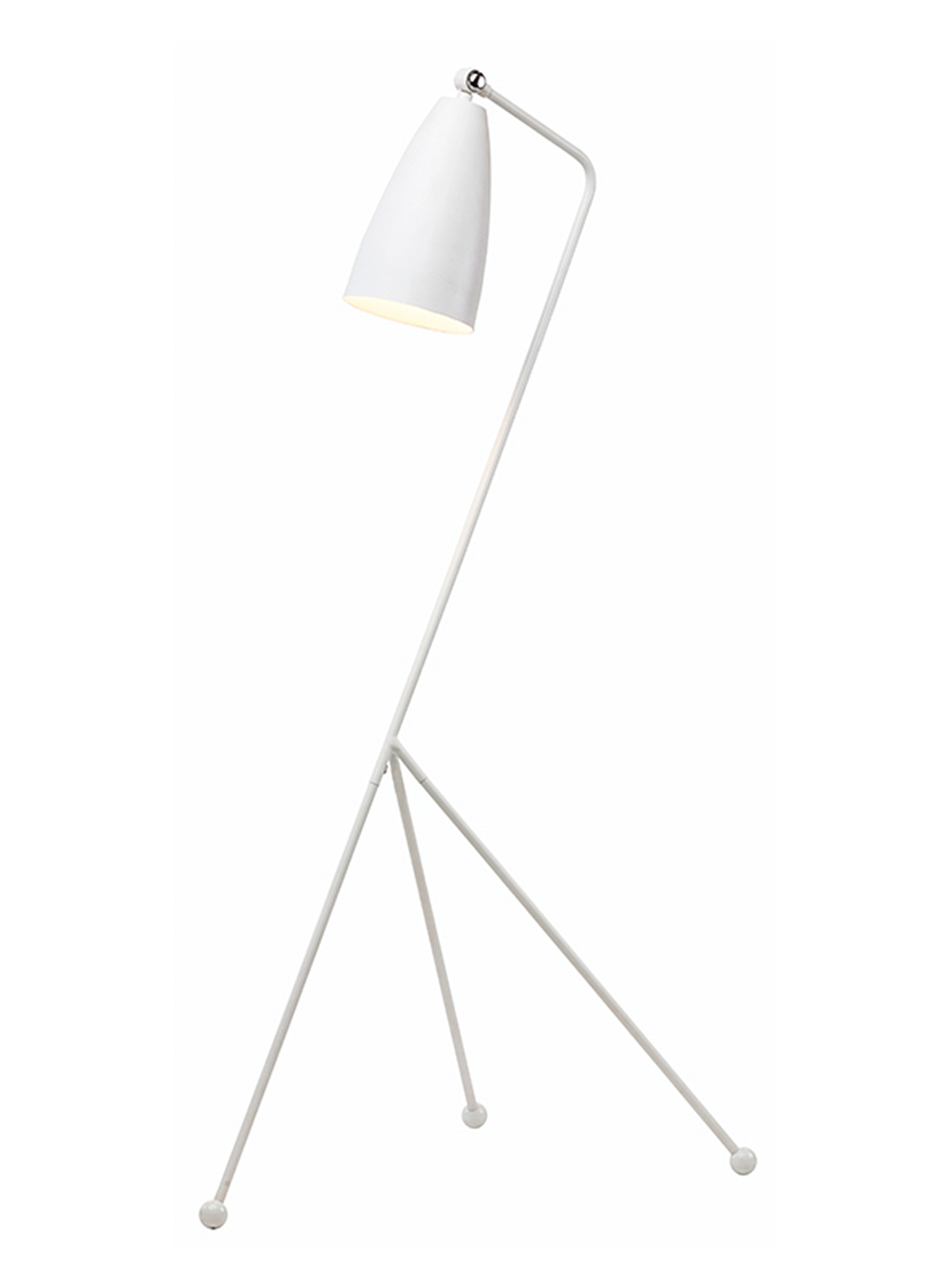 Nuevo Living Lucille Steel Minimalist Standing Lamp In White