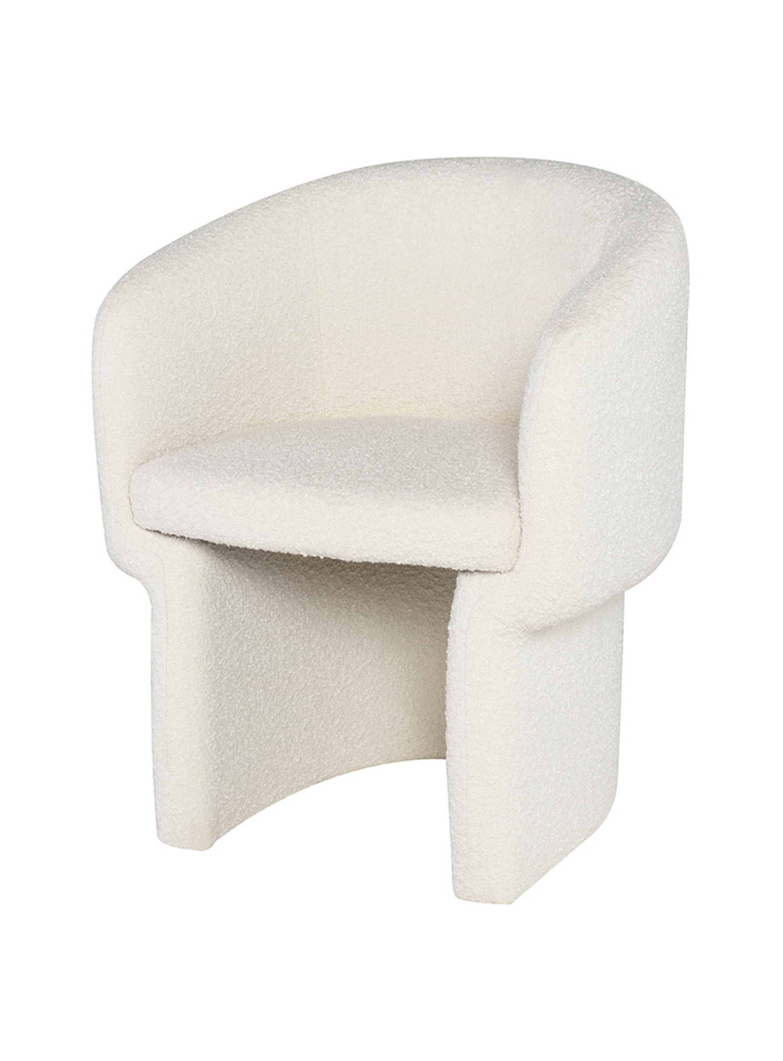 Nuevo Clementine Bouclé Chair In Ivory White