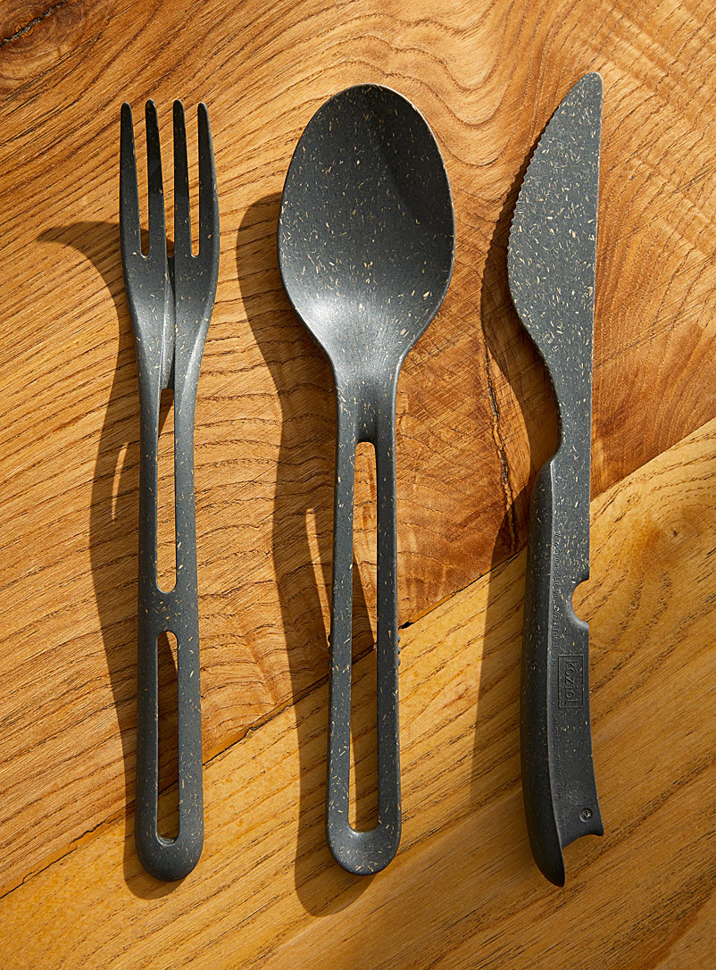 Simons Maison Dark Grey Flecked nesting utensils 3-piece set