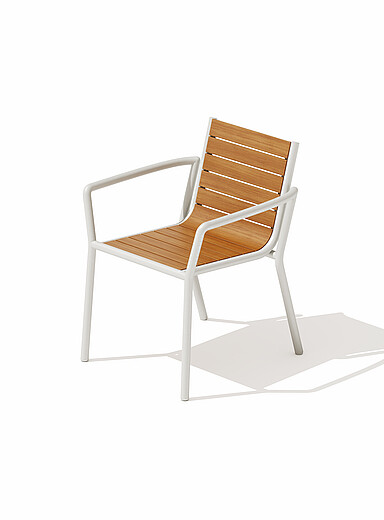 Les chaises d'ext&eacute;rieur effet bois Island Ensemble de 2