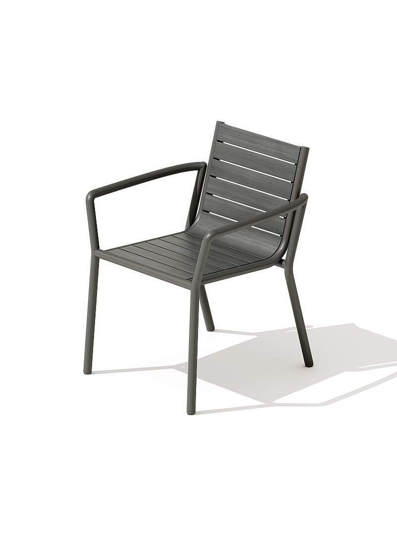 Island faux-wood outdoor chairs Set of 2 product image (primary)