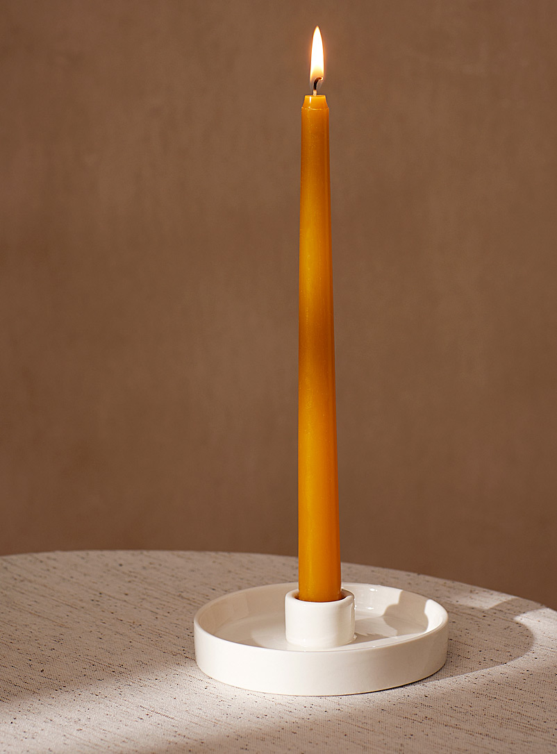 Simons Maison Cream Beige Modern circular candle holder