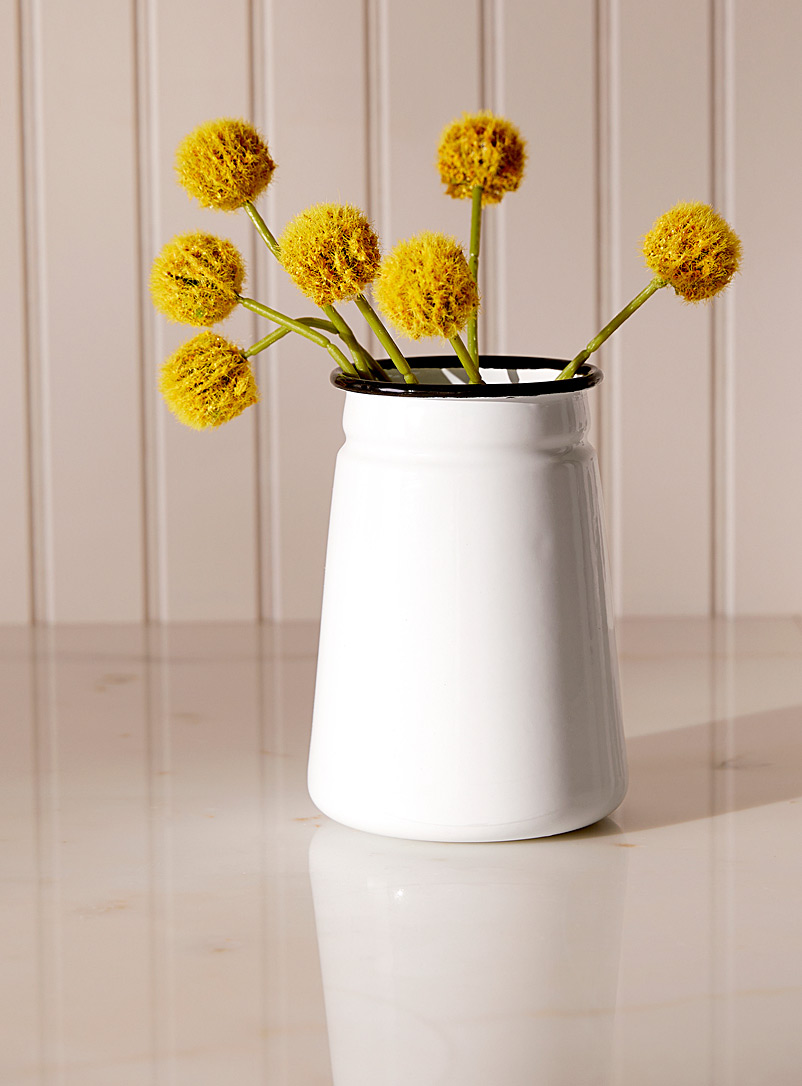 Simons Maison: Le vase minimaliste émaillé Blanc