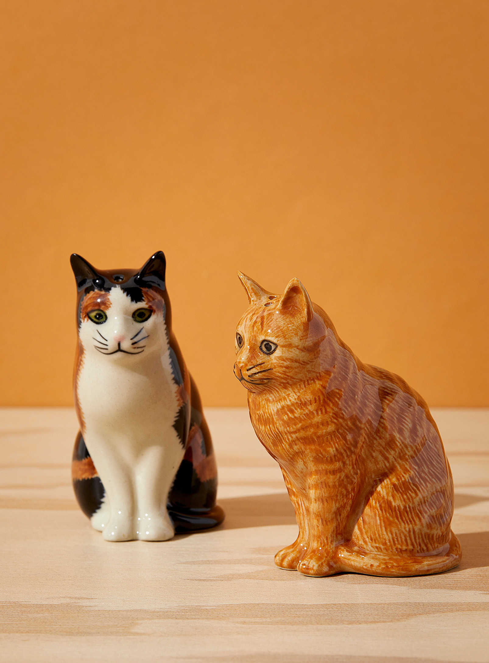 Quail Eleanor And Vincent Cats Salt And Pepper Shaker Set In Multi
