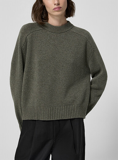 Soeur Slate Grey Will pure merino wool sweater for women