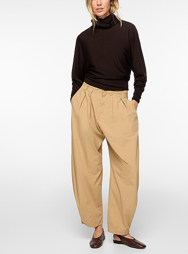 Soeur Hazelnut Lindsay fine-knit merino wool sweater for women