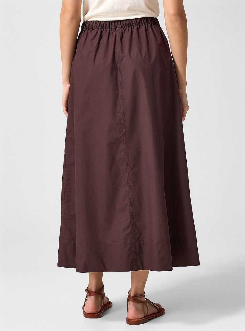 Soeur Grape/Dark Crimson Agadir poplin skirt for women