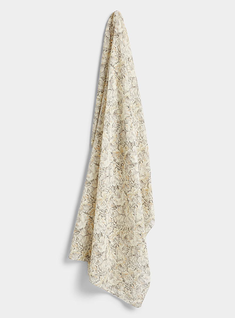 Soeur: Le foulard surdimensionné coton Sky Écru à motifs pour femme