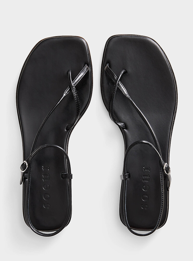 Soeur Black Rosalie thin straps sandals Women for women