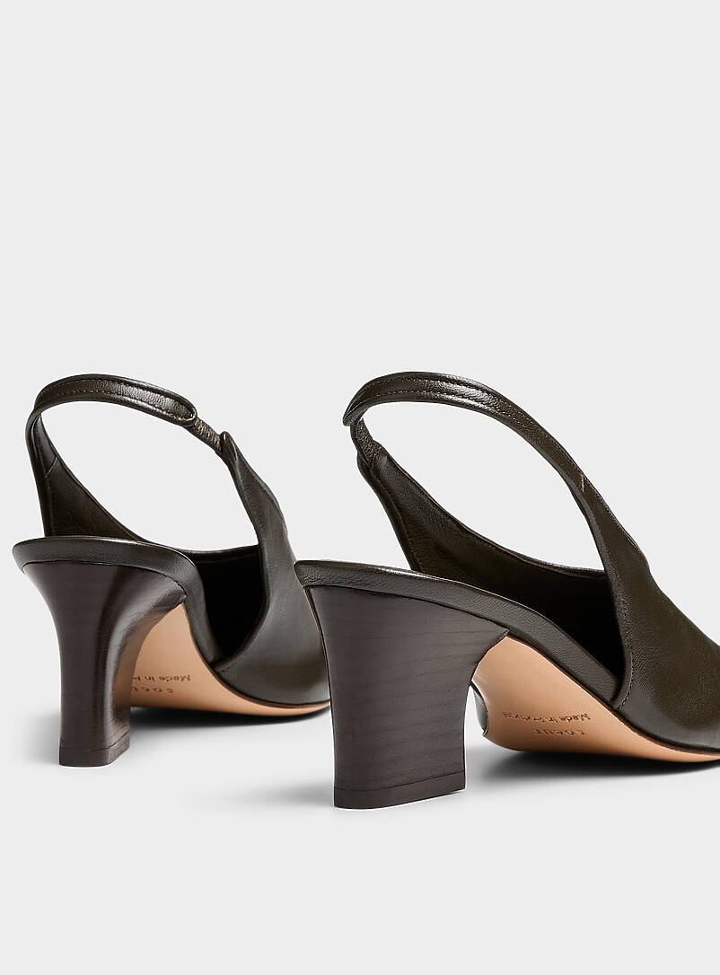 Soeur: L'escarpin cuir talon affin&eacute; Joan Femme Brun pour femme