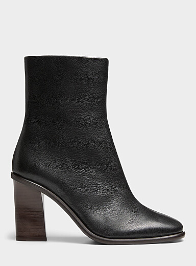 Soeur Black Lollie grained leather boot <b>Made in Portugal</b> Women for women