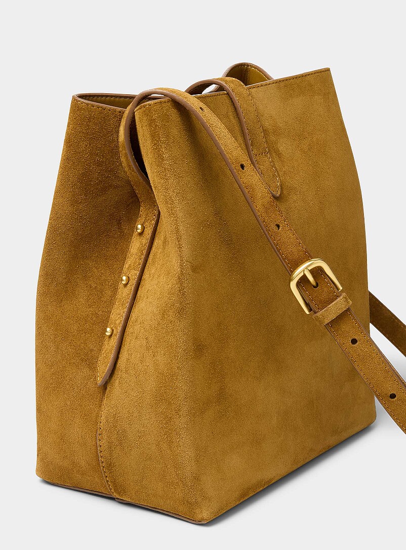 Bello minimalist square suede bag product image 2