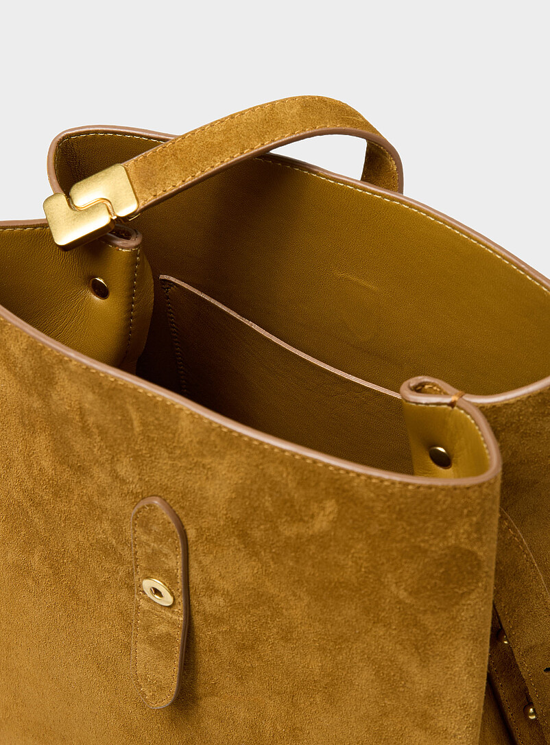 Bello minimalist square suede bag product image 3