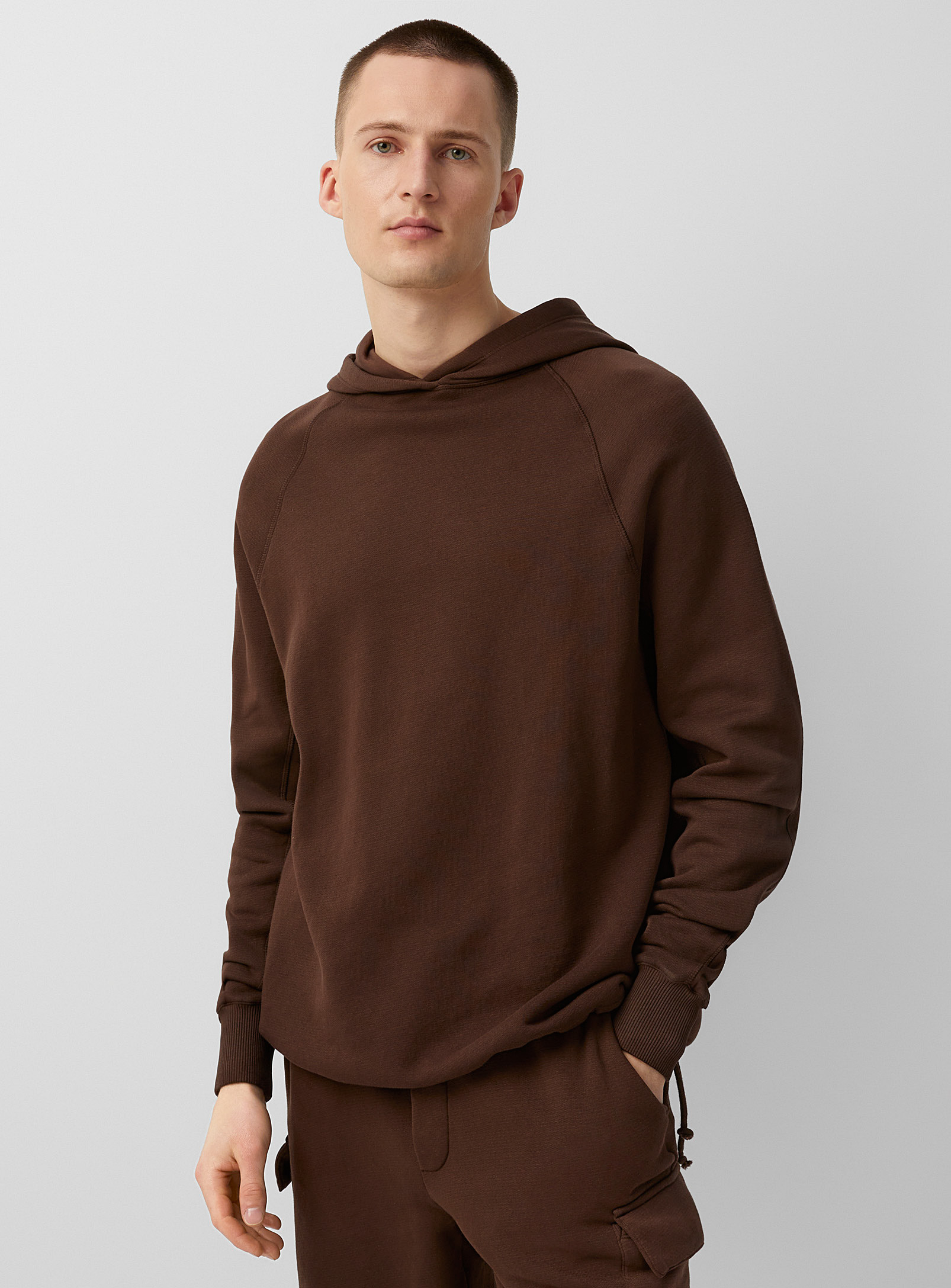 Le 31 Fleece-lined Hooded Sweatshirt In Brown