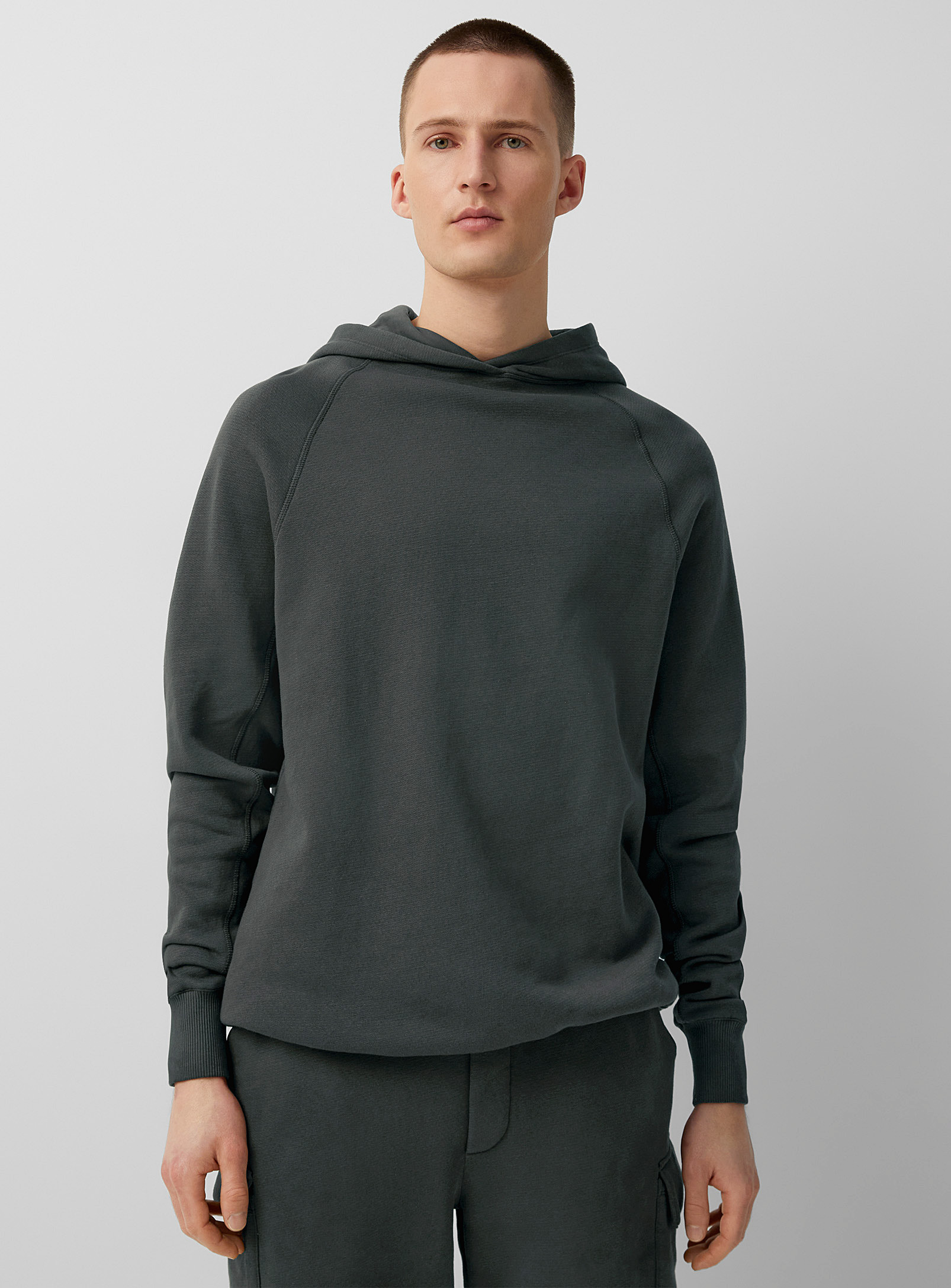 Le 31 Fleece-lined Hooded Sweatshirt In Charcoal