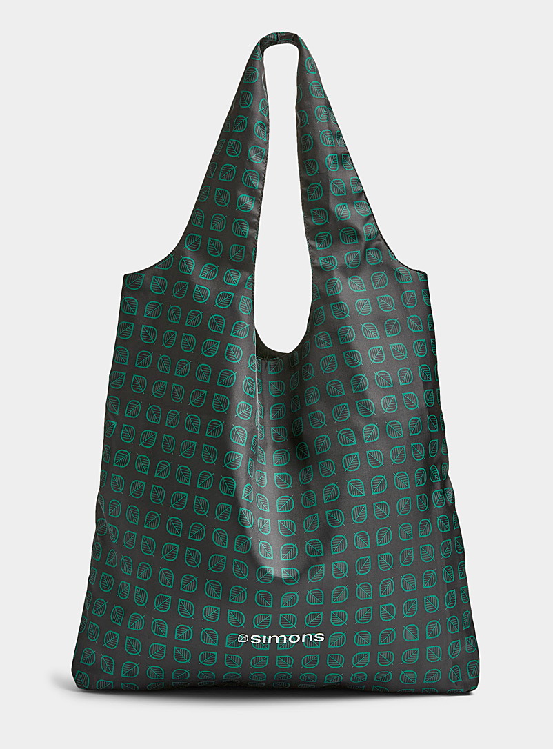 Simons Black Signature pattern reusable bag for women