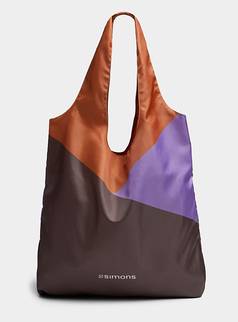 Simons Brown Signature pattern reusable bag for women