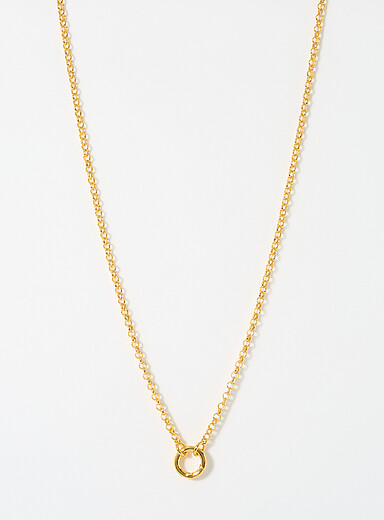 Golden round-link chain