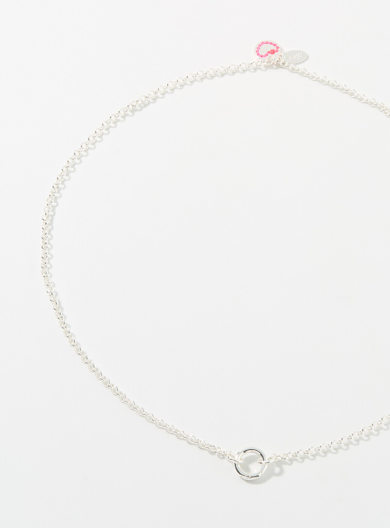 Mademoiselle Jules Silver Silver round-link chain for women