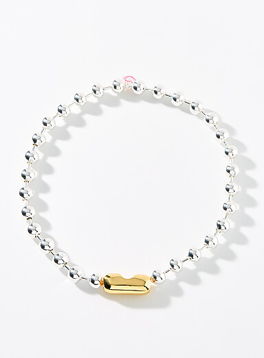 Two-tone XL bead necklace