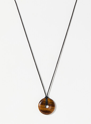 Le long collier corde oeil de tigre