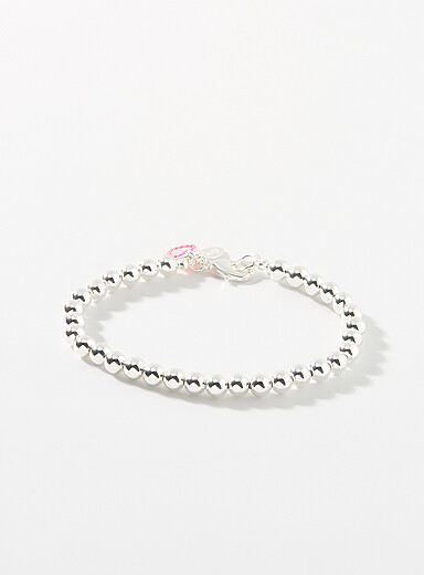 Silver beaded bracelet
