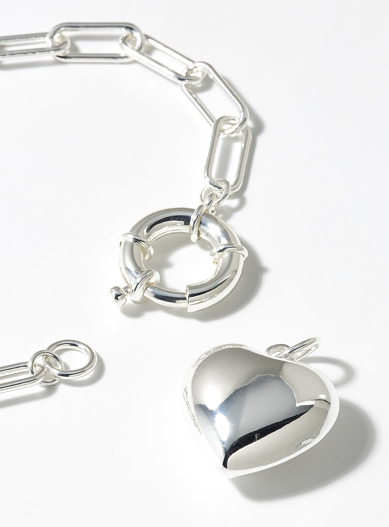 Heart paperclip-link chain product image 2
