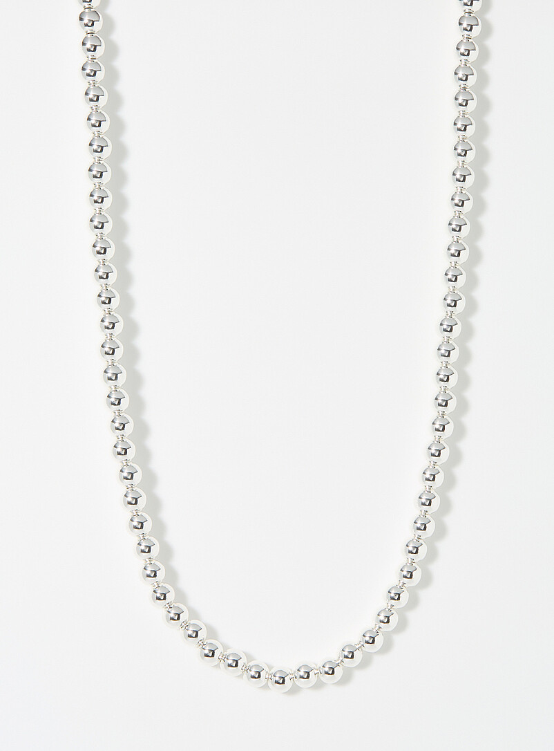 Silver Beaded Necklace