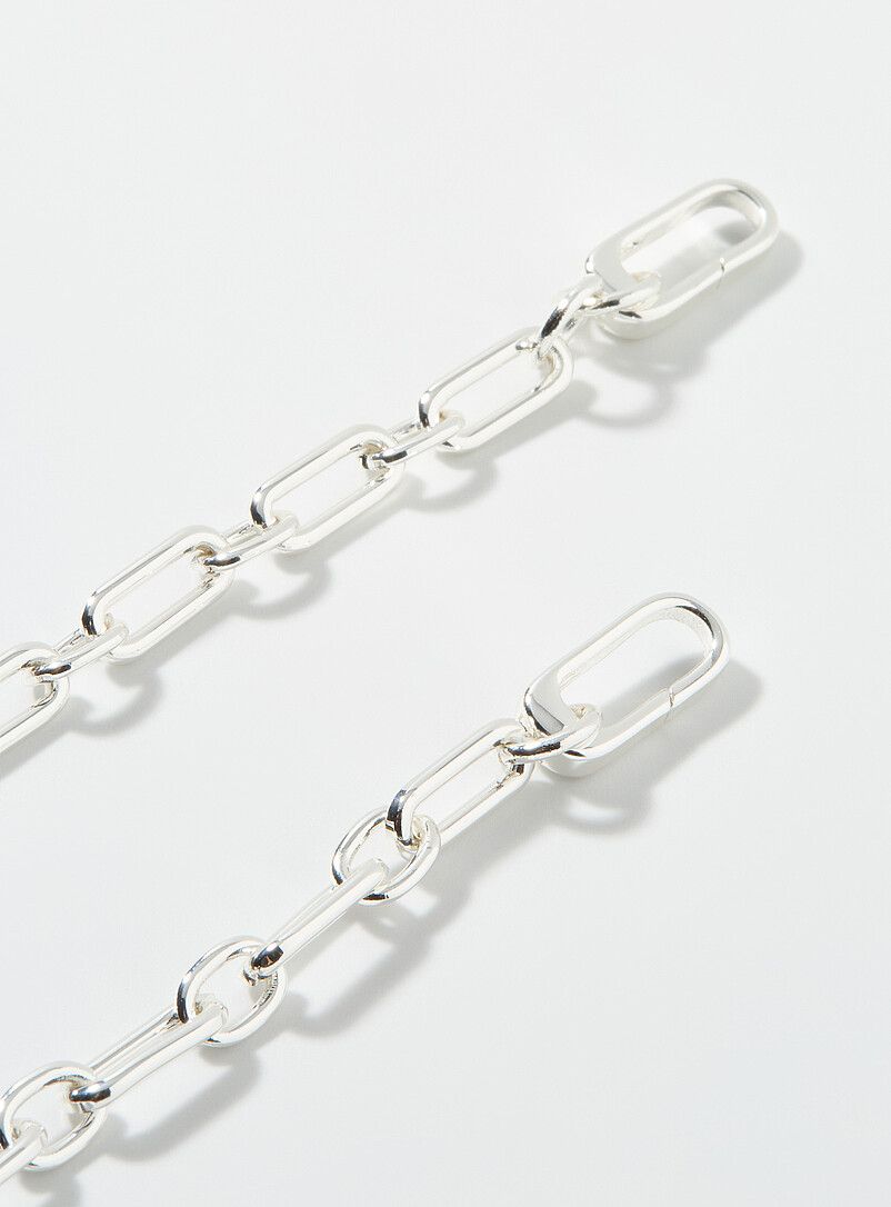 Paperclip-link silver chain product image 2