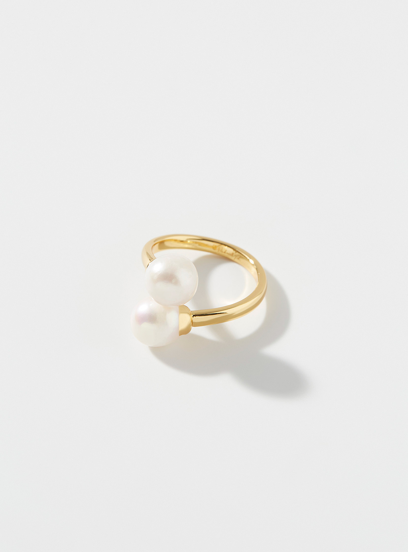 Mademoiselle Jules - Women's Wrap Me Up double pearl ring