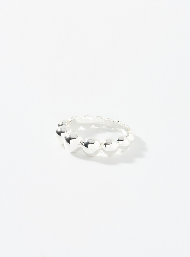 Silver-bead ring product image (primary)