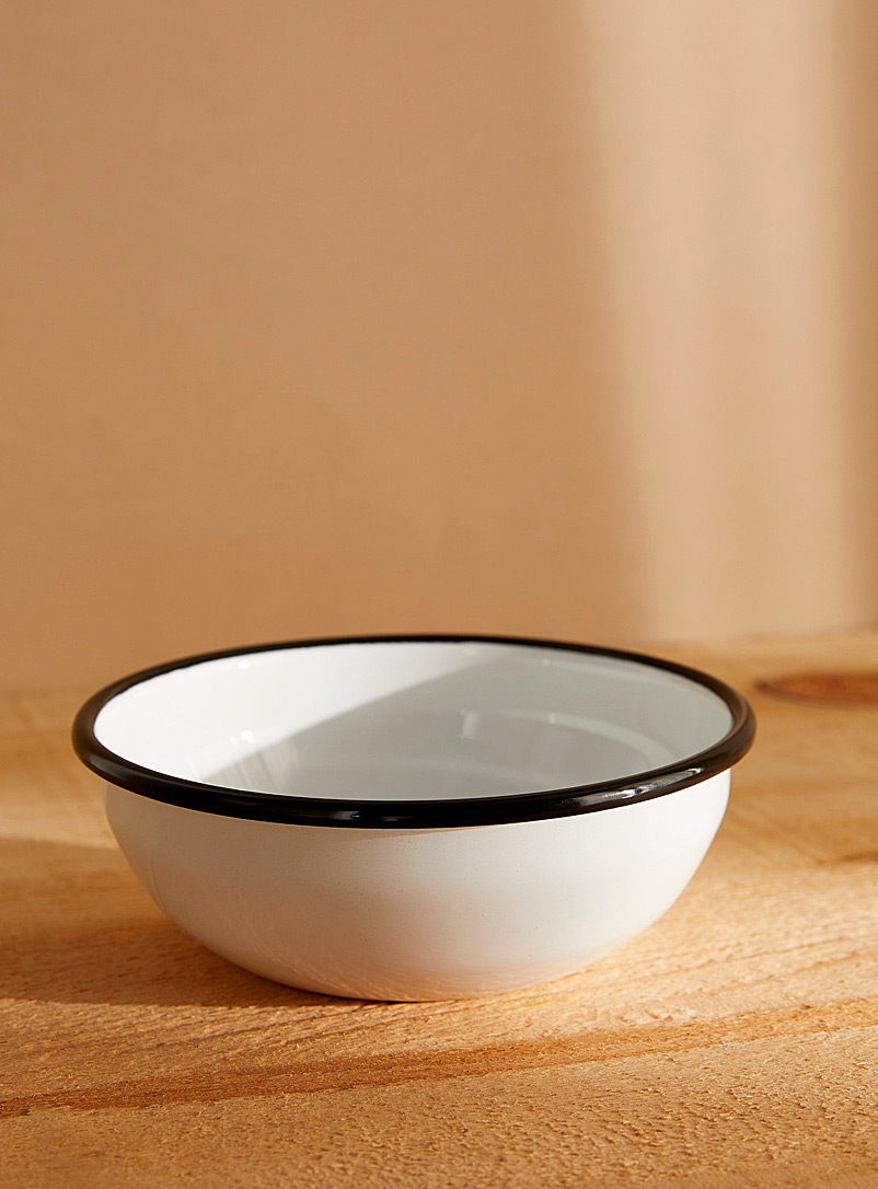 Simons Maison White Enamelled metal bowl