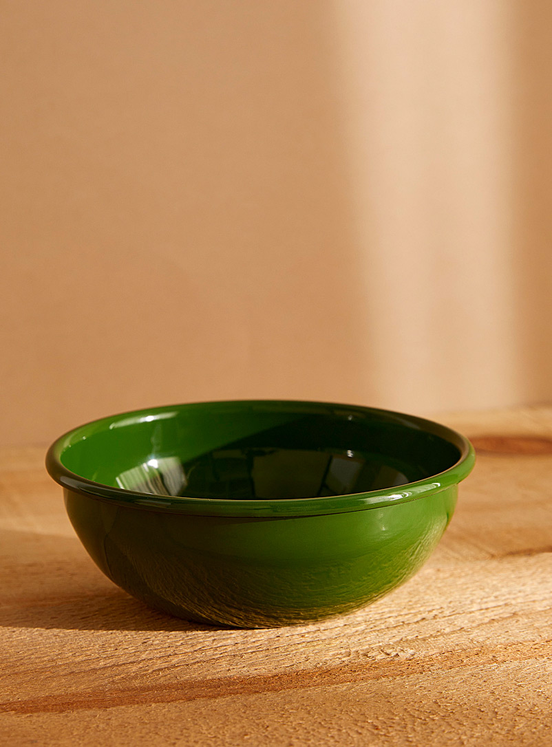 Simons Maison Green Enamelled metal bowl