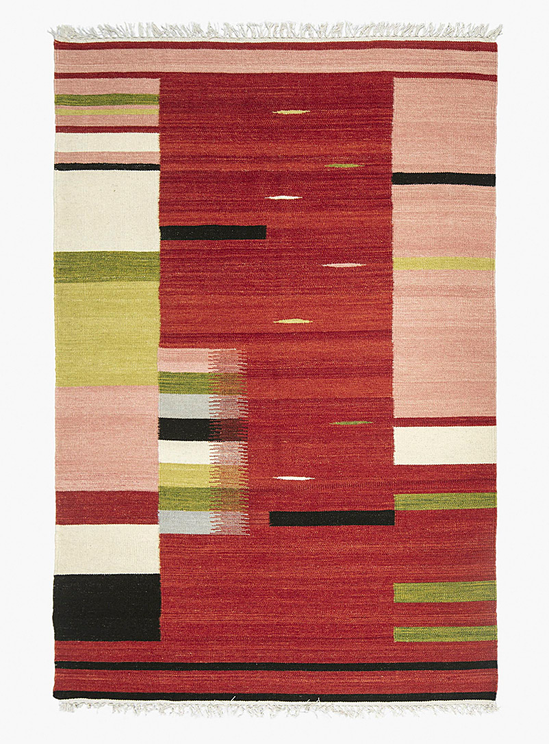 Mark Krebs Assorted red Red stripes artisanal rug See available sizes