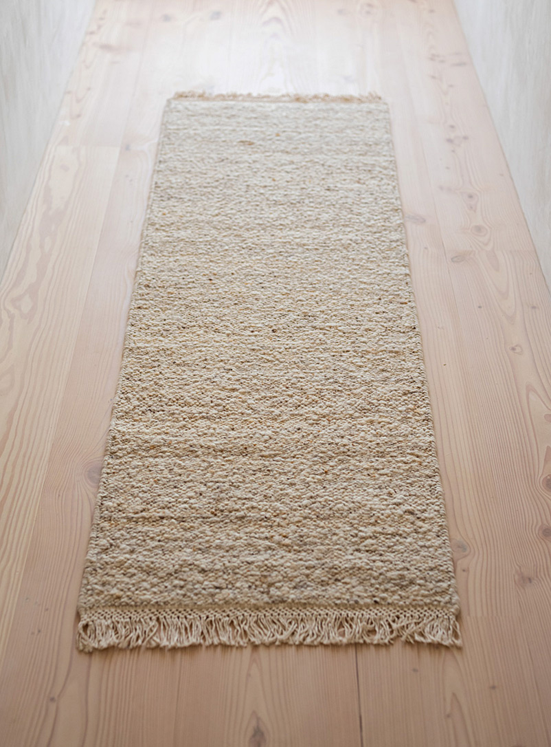 Sandy Speckled Artisanal Hallway Runner 70 X 215 Cm